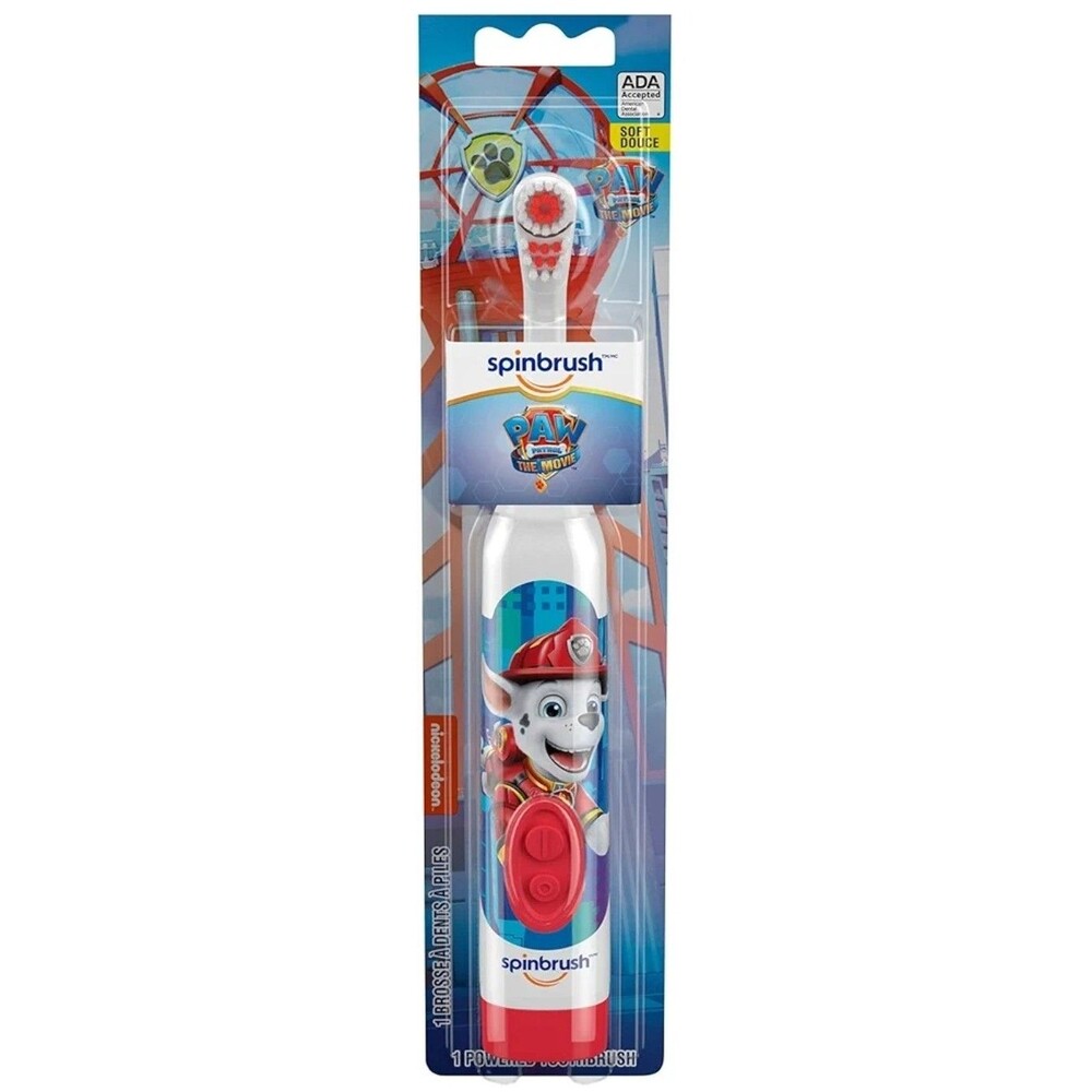 Paw Patrol Kids Electric Battery-Operated Toothbrush Spinbrush 4Pk Soft - Picture 11 of 13